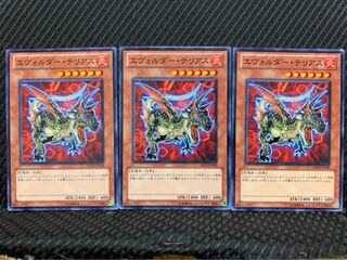 【ぽぽたん】遊戯王 9037 エヴォルダー・テリアス 3枚 ノーマル
