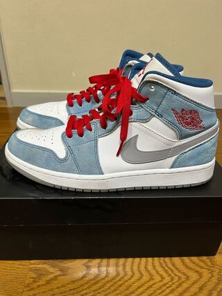 ナイキ エアジョーダン 1 ミッド Se ホワイト/ハイパー ロイヤルレッド DN3706-401 27.5cm