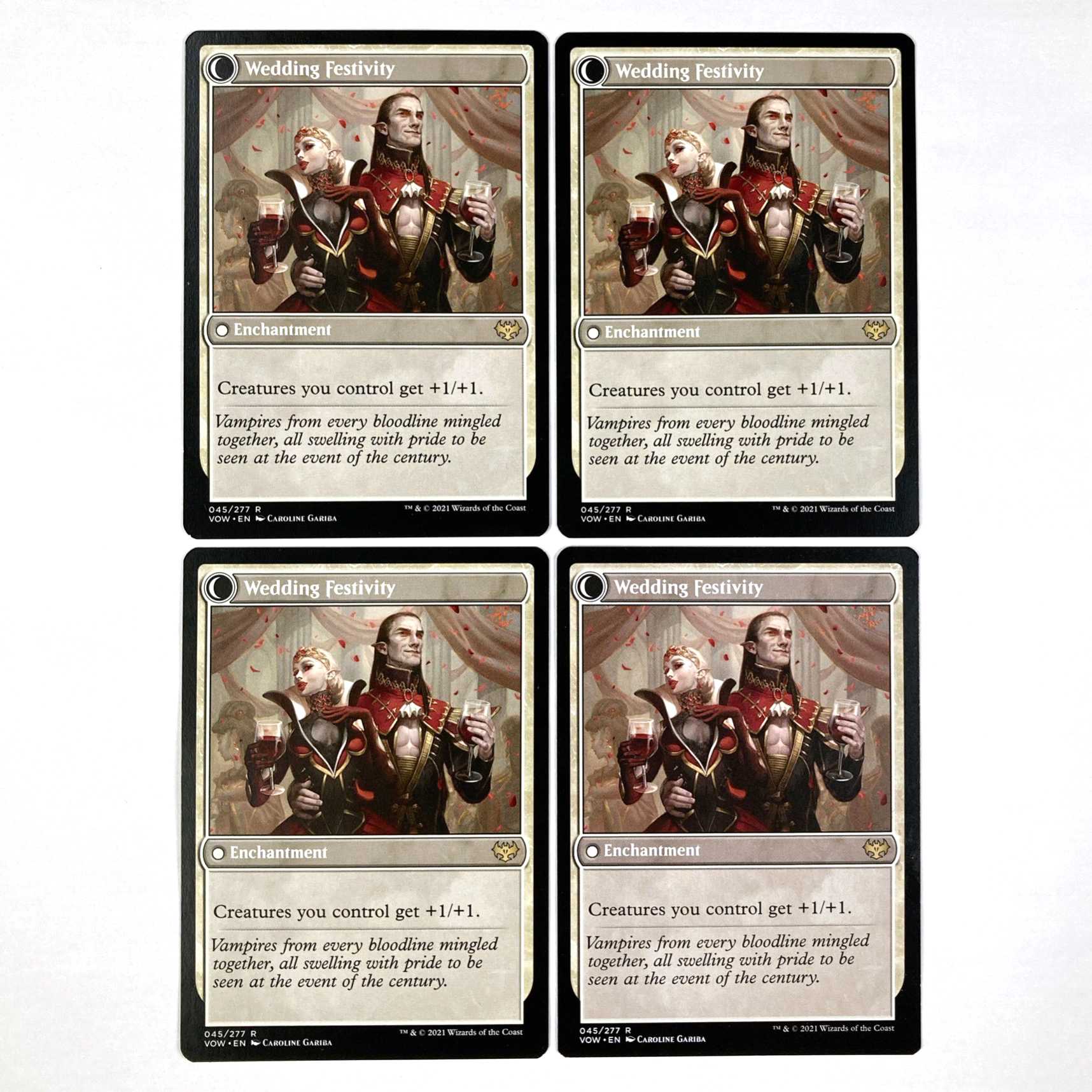 Wedding Announcement Rare 45/277 Innistrad: The Crimson Pact English 4-card set