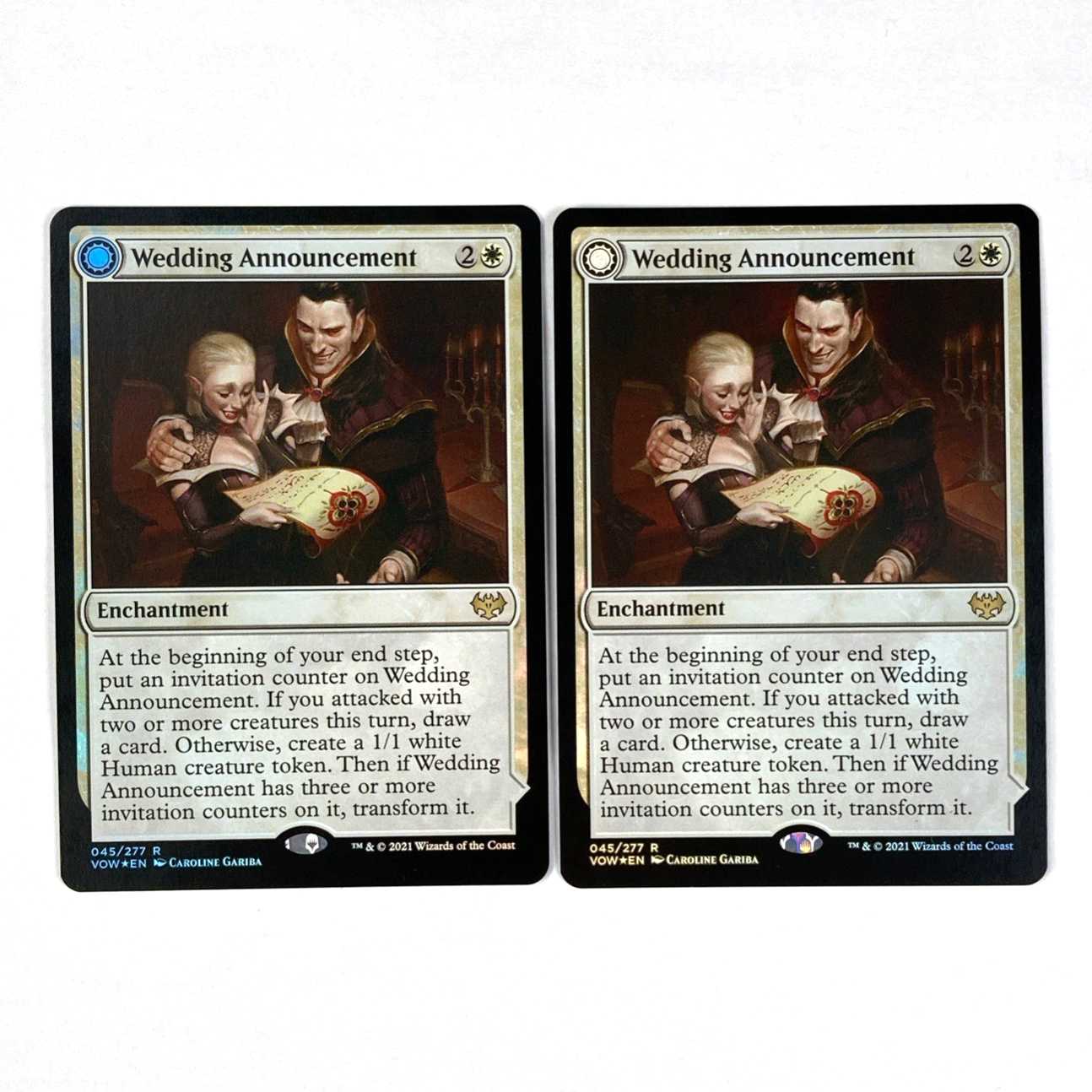 Wedding Announcement Rare 45/277 Innistrado: The Crimson Pact English Foil Set of 2