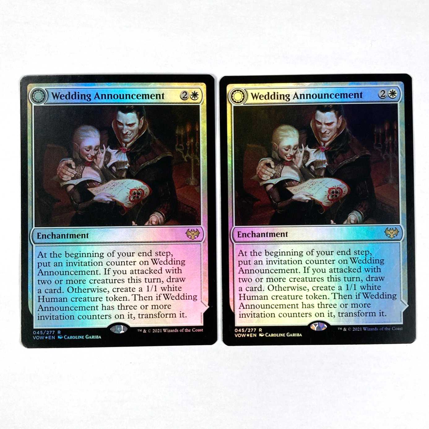 Wedding Announcement Rare 45/277 Innistrado: The Crimson Pact English Foil Set of 2