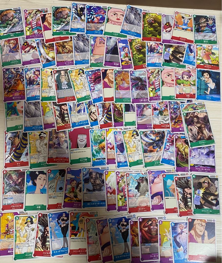 One Piece card game, bulk sale, about 165 cards set, Kira 24 SR Luffy King Mihawk promo romance dawn romance dawn Zoro parallel.