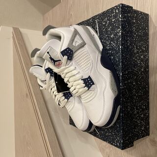 ナイキ エアジョーダン4 "ミッドナイトネイビー" ホワイト/ミッドナイトネイビー DH6927-140 26cm