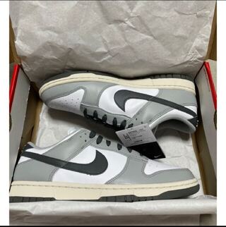 ナイキ ウィメンズ ダンク ロー "ホワイト/ライトスモークグレー-セイル-アイアン グレー" DD1503-117 27.5cm