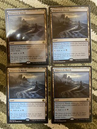 mtg 難破船の湿地　銀幕foil 3枚 267)《難破船の湿地/Shipwreck Marsh》[MID] 土地R | 日本最大級