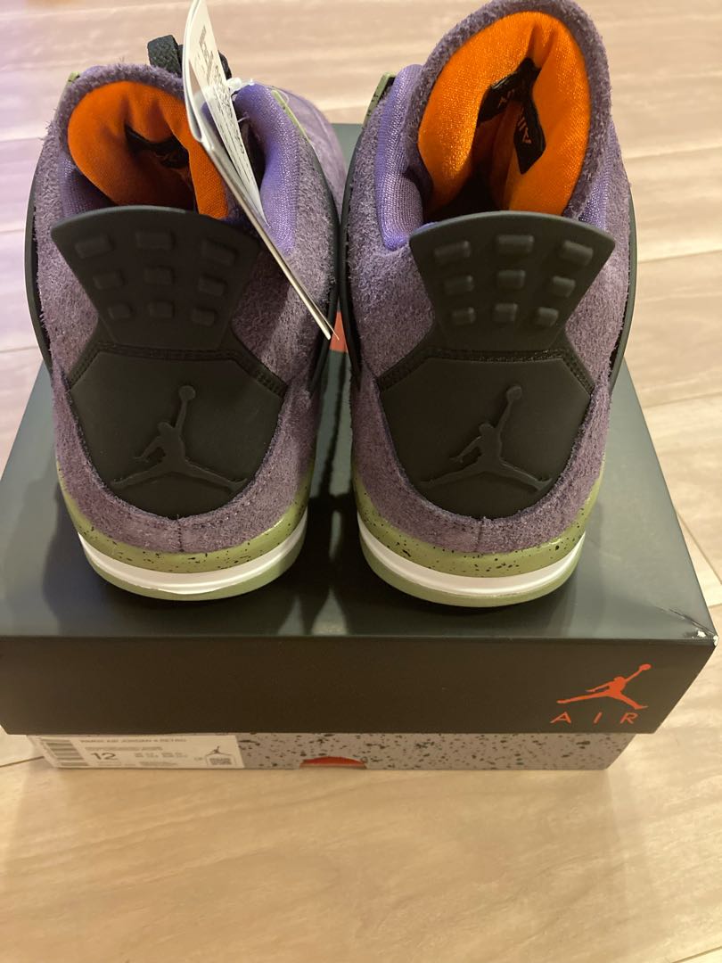 ナイキ ウィメンズ エアジョーダン 4 レトロ "キャニオン パープル" キャニオン パープル/アンスラサイトアリゲーターセーフティ オレンジ AQ9129-500 29cm