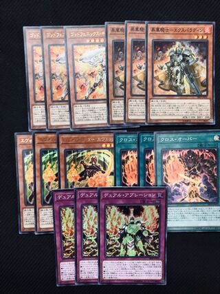 Yu-Gi-Oh Immortal Phoenix Gearfried Consecrate Knight-Expaladin 15 cards of 5 different types
