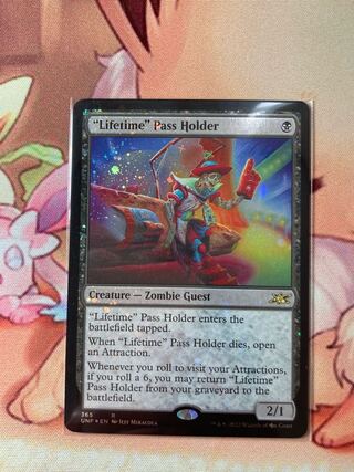 "Lifetime" Pass Holder Galaxy Foil