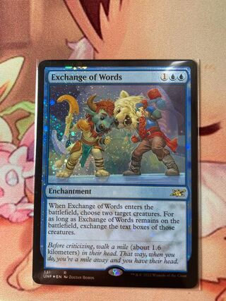 mtg exchange of words galaxy foil