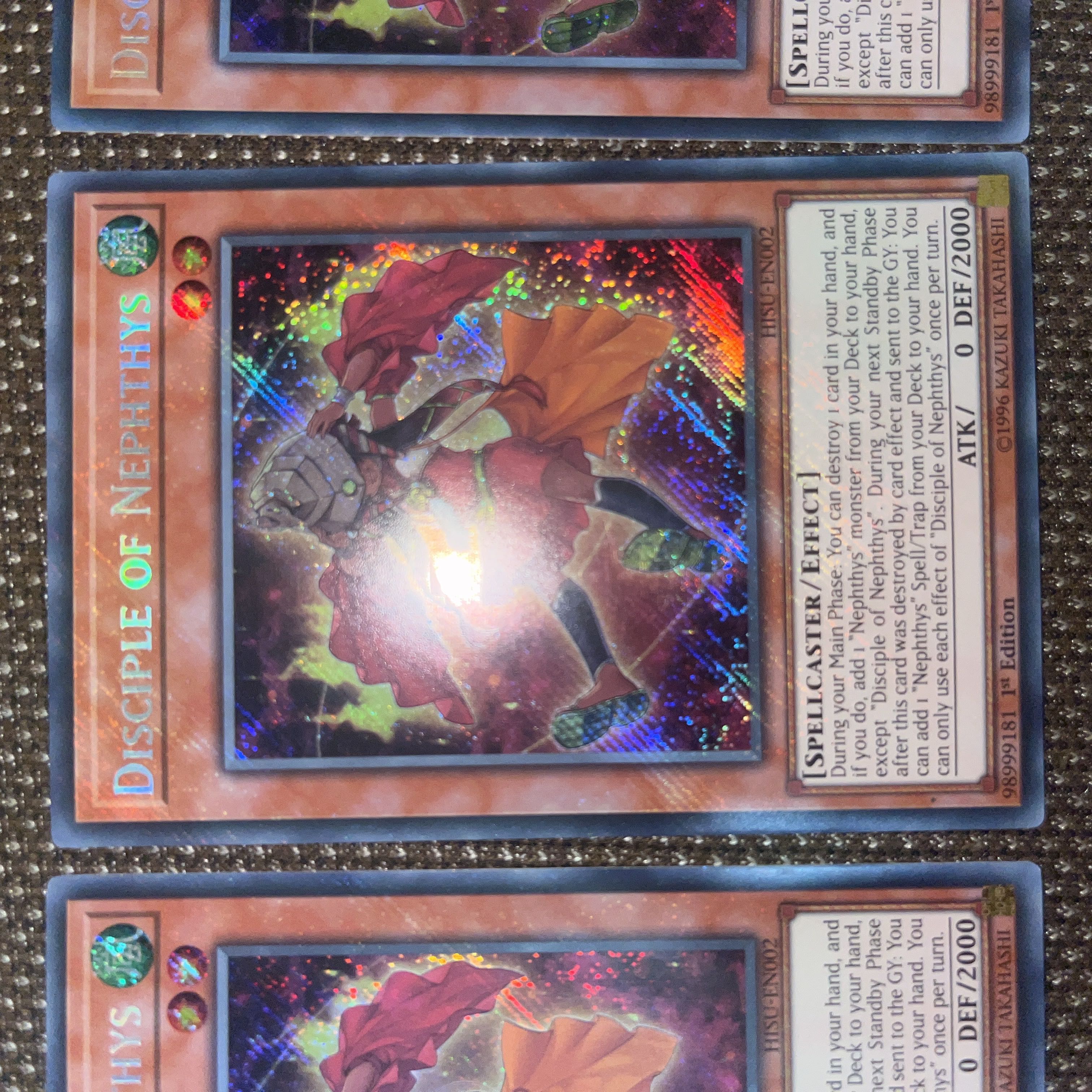Yu-Gi-Oh Disciple of Nephthys EU Version (English) Siku 1st 3 copies
