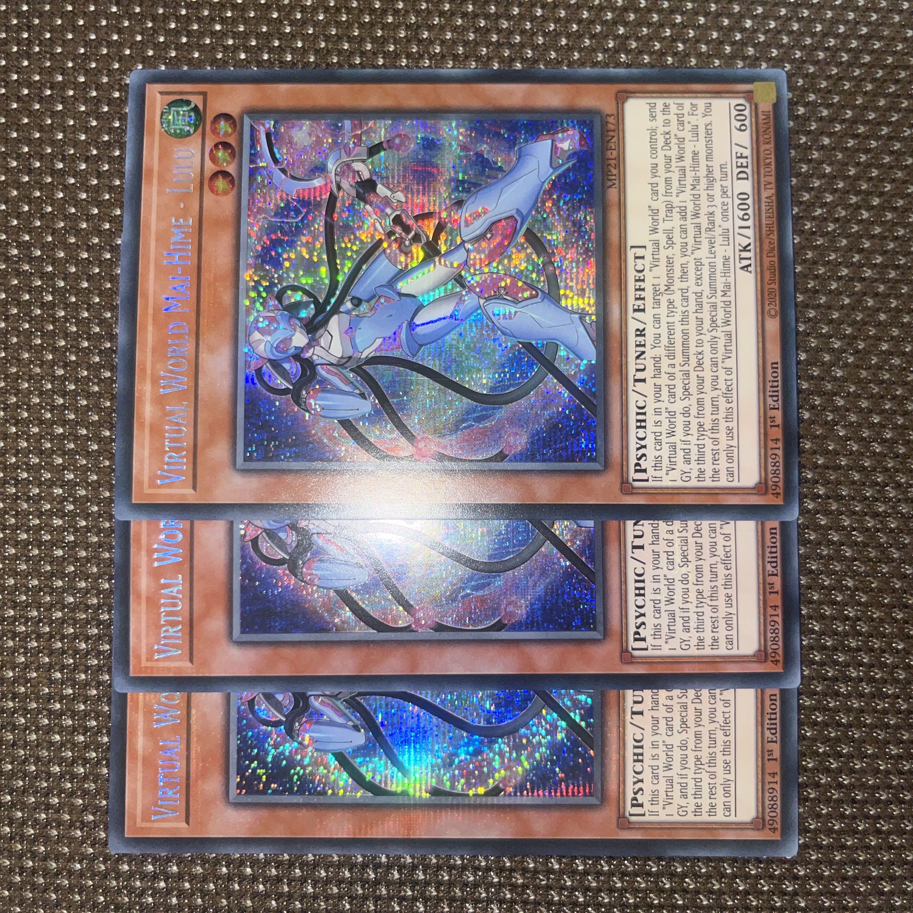 遊戯王 - 遊戯王　電脳堺媛　瑞々　ルゥルゥ　プリズマ　シク 遊戯王 電脳堺媛－瑞々 EU版(英語) シク 1st 3枚の通販 謎の