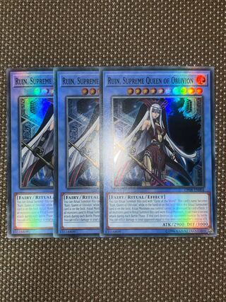 Yu-Gi-Oh Ruin, Supreme Queen of Oblivion EU Edition (English) Super 3 copies