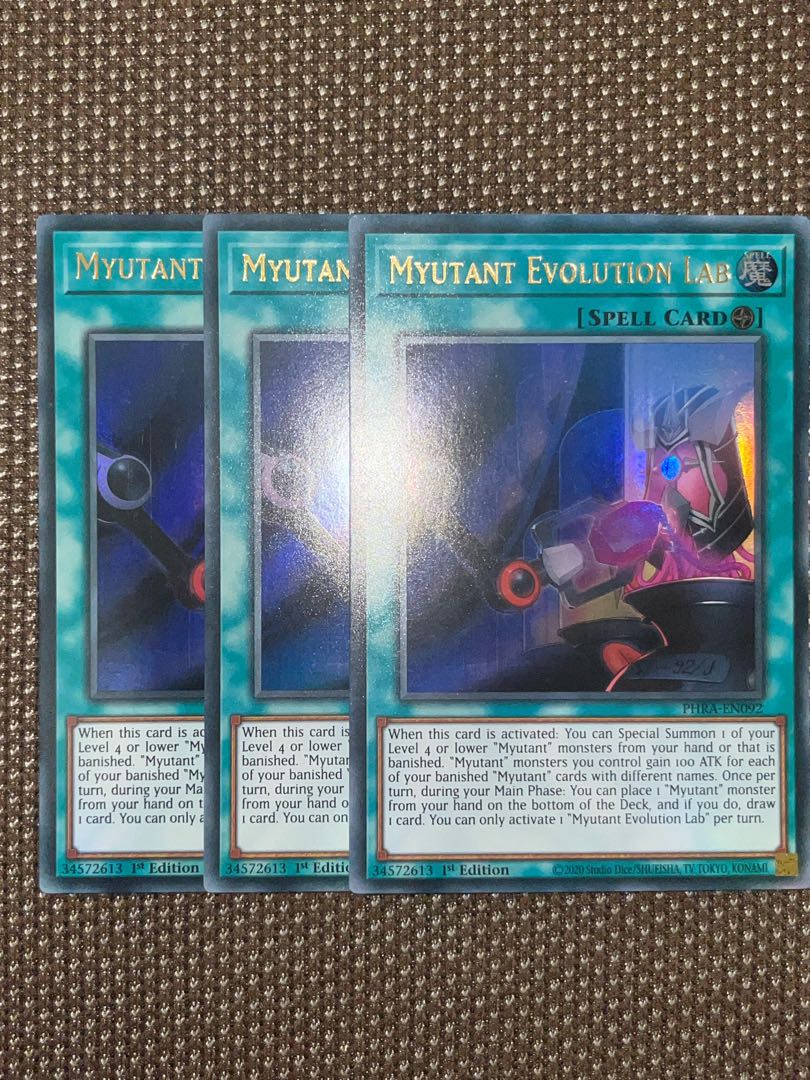 Yu-Gi-Oh Myutant Evolution Lab EU Version (English) Ultra 1st 3 copies