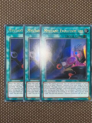 Yu-Gi-Oh Myutant Evolution Lab EU Version (English) Ultra 1st 3 copies