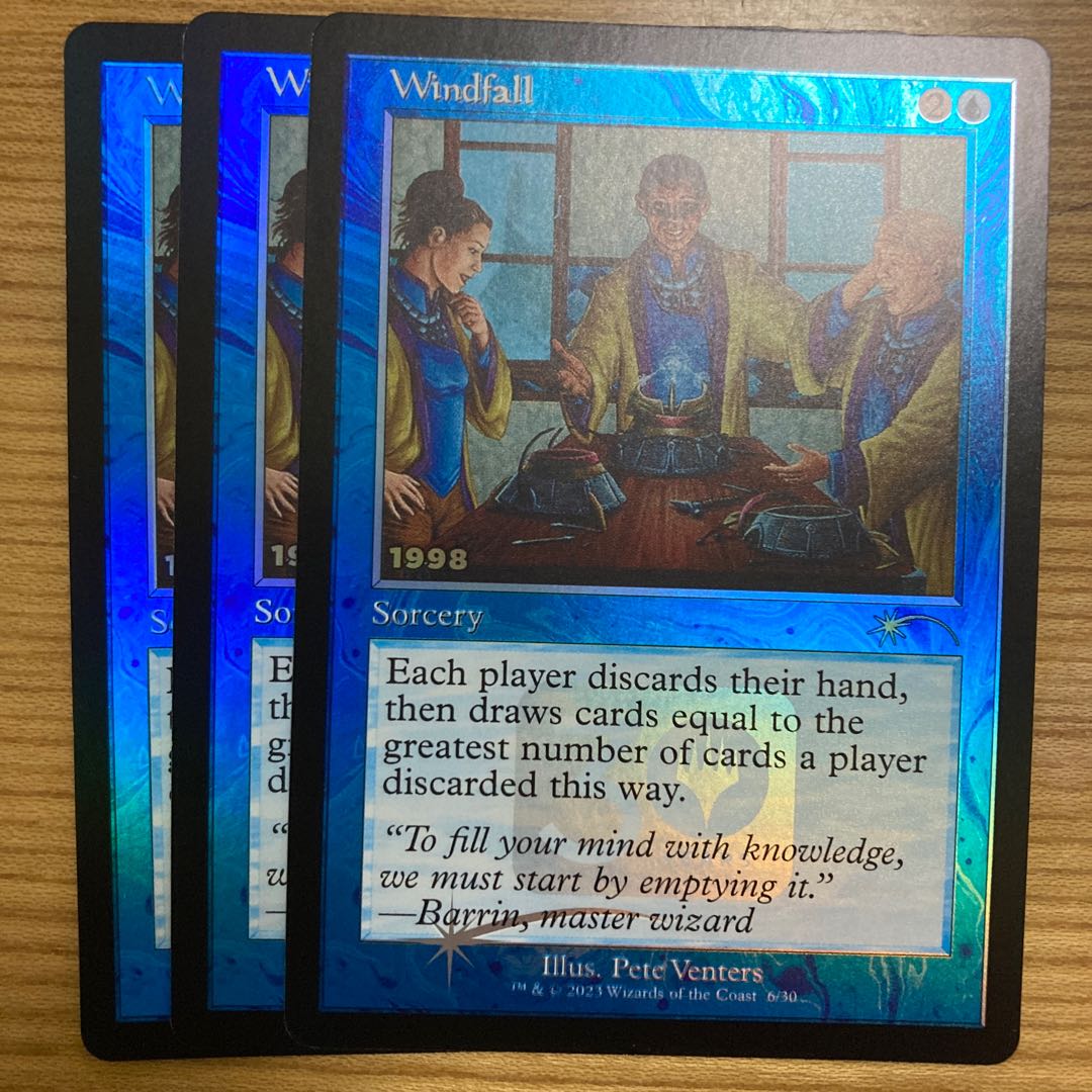 Windfall 3-card 30th anniversary promo foil 3枚 (Used