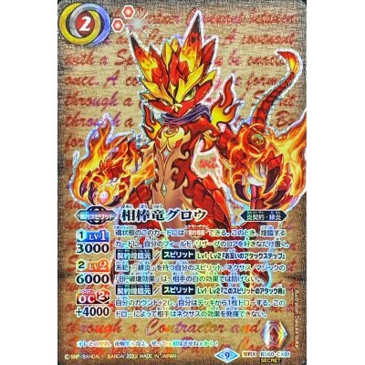 〔状態A-〕(2022/9)(SECRET)相棒竜グロウ【契約X-SEC】... 1枚