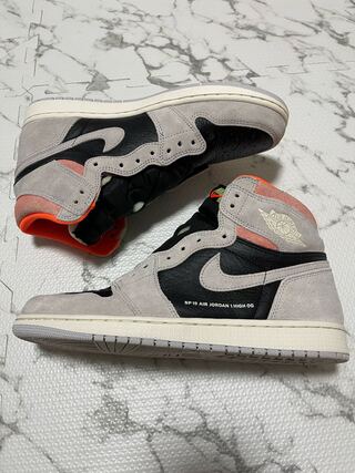 ナイキ エアジョーダン1 ニュートラルグレー ハイパークリムゾン 28.5 28.5cm