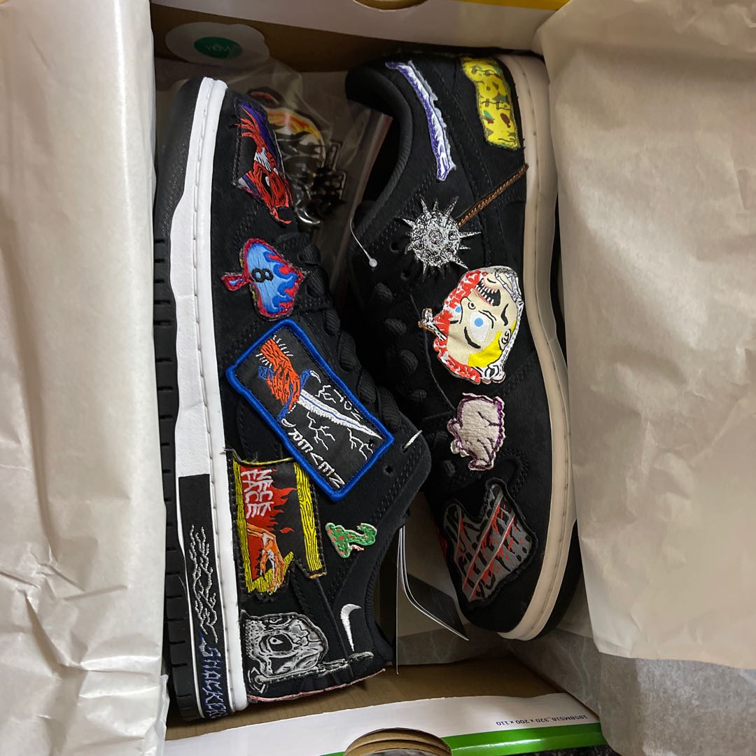 ネックフェイス × ナイキ SB ダンク ロー "ブラック" ブラック/ホワイト/マルチカラー DQ4488-001 26.5cm