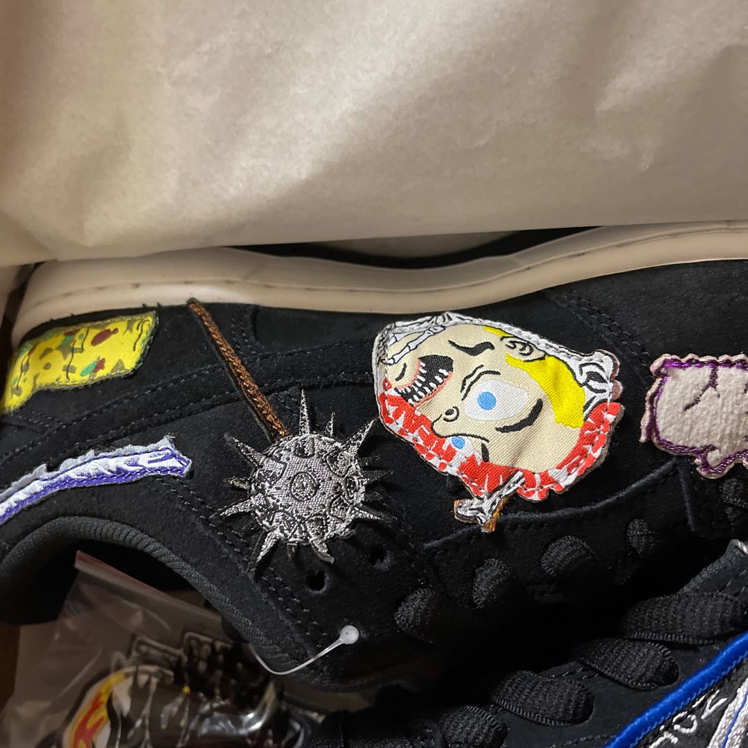 ネックフェイス × ナイキ SB ダンク ロー "ブラック" ブラック/ホワイト/マルチカラー DQ4488-001 26.5cm