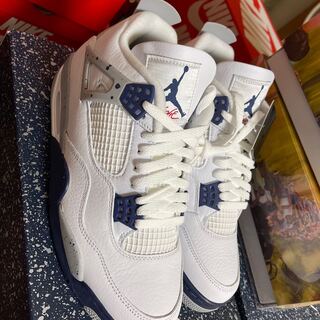 ナイキ エアジョーダン4 "ミッドナイトネイビー" ホワイト/ミッドナイトネイビー DH6927-140 27cm