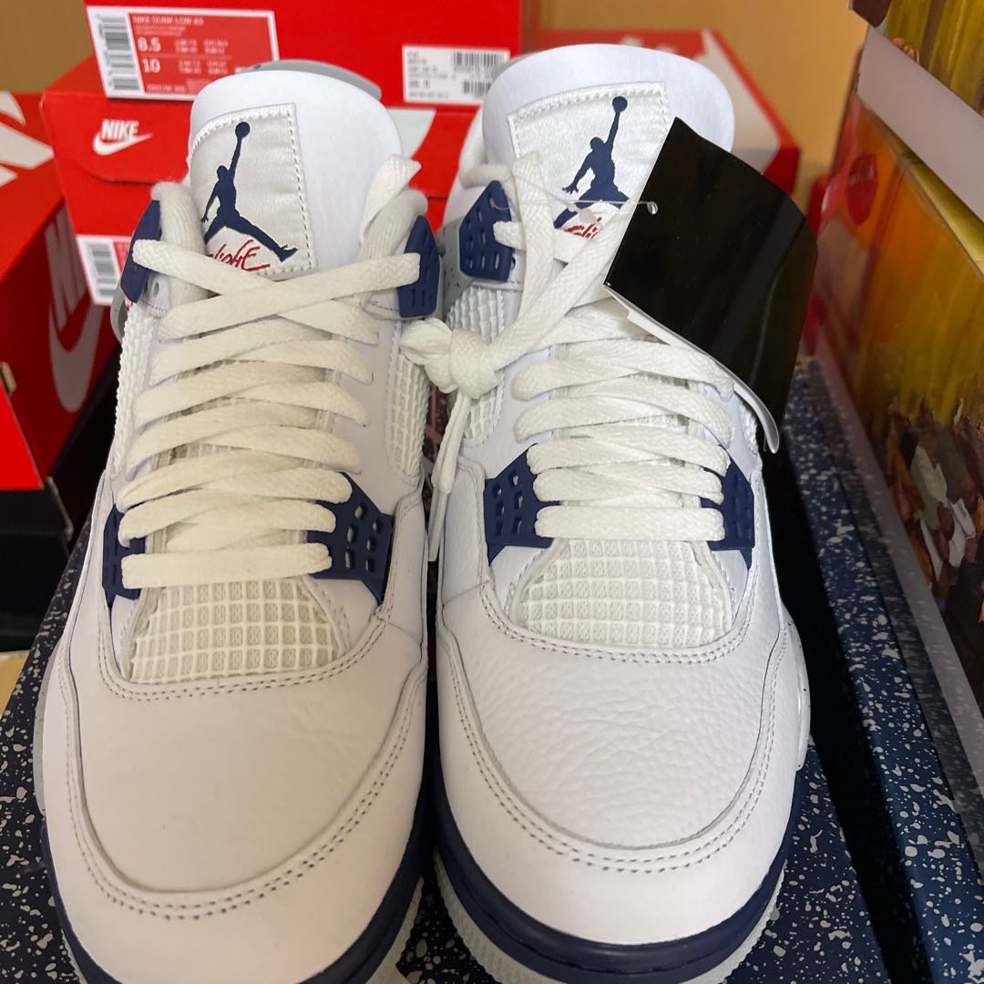 ナイキ エアジョーダン4 "ミッドナイトネイビー" ホワイト/ミッドナイトネイビー DH6927-140 27cm