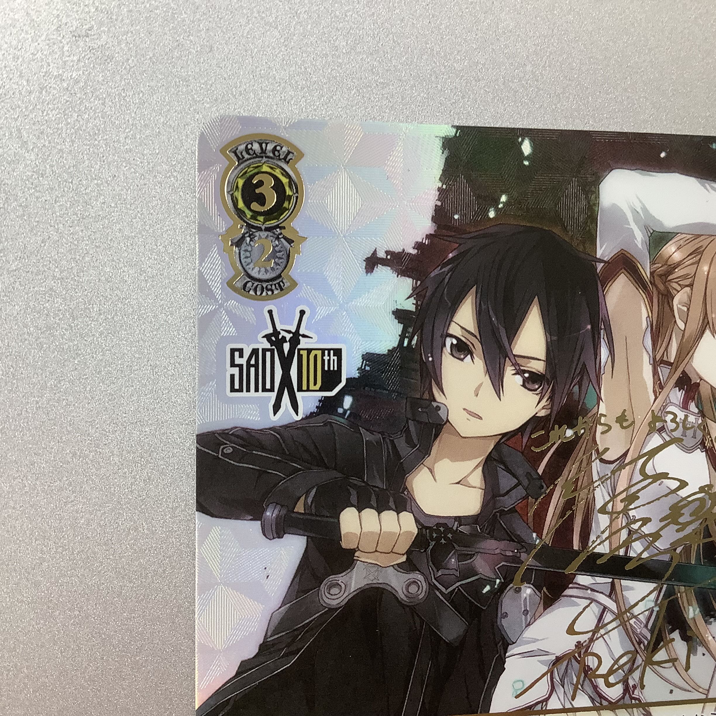 (Slight flaw) Aincrad Kirito & Asuna SSP signed SAO/S71-003SSP