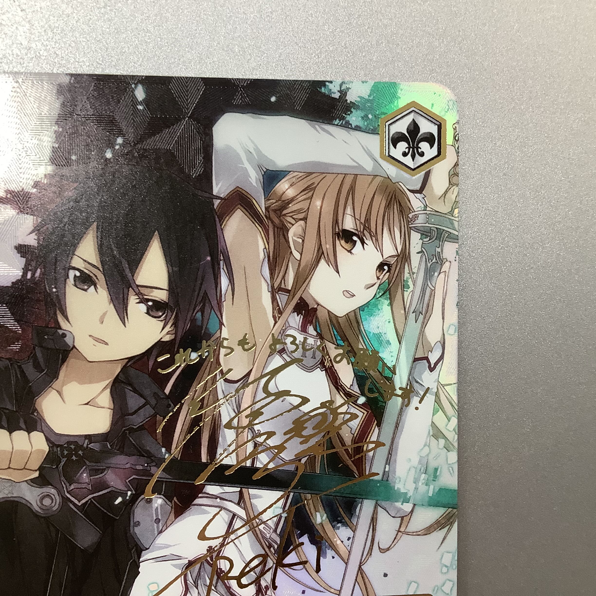 (Slight flaw) Aincrad Kirito & Asuna SSP signed SAO/S71-003SSP