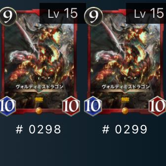 ヴォルディミスドラゴン　2枚