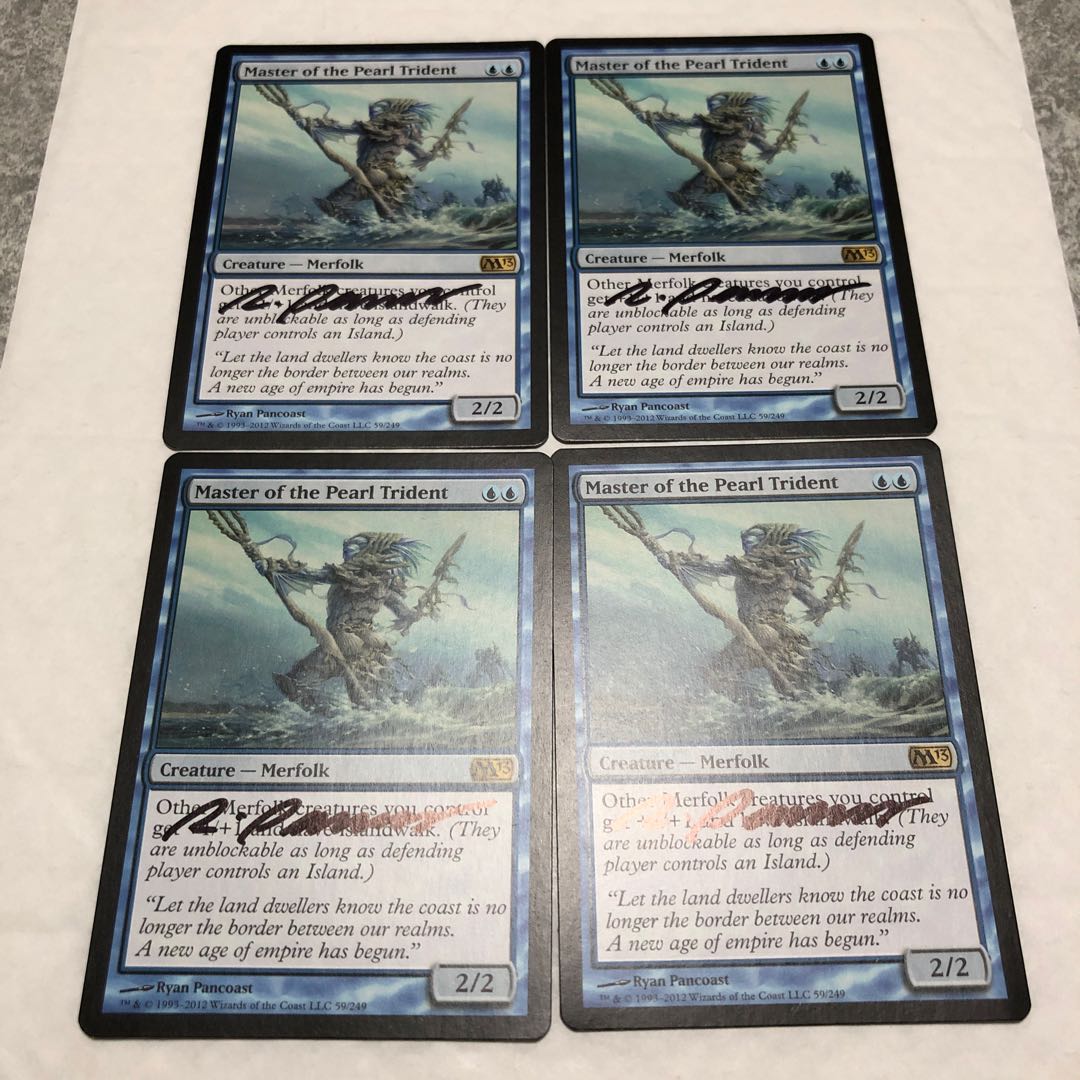 真珠三叉矛の達人 サインド 4枚