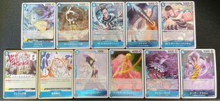 One Piece card, 11 cards in total, blue R