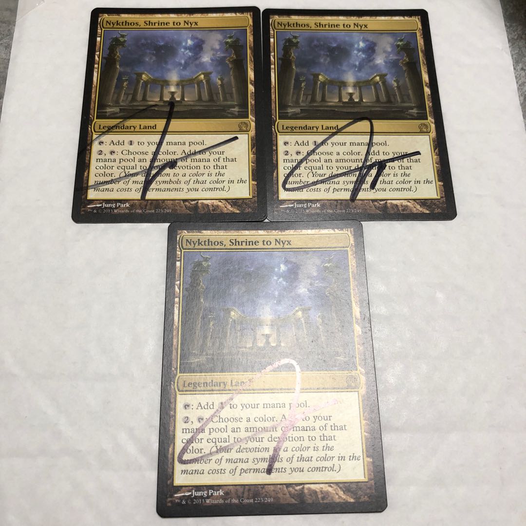 ニクスの祭殿、ニクソス サインド 3枚