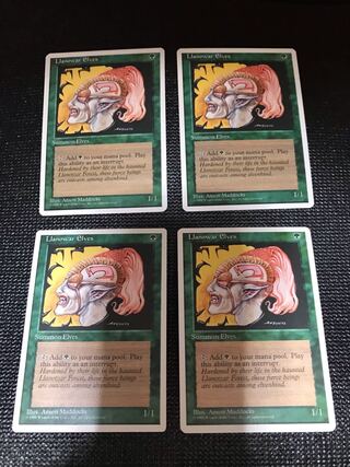 Llanowar Elves Common 175/249 English White Frame Set of 4