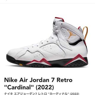 ナイキ エアジョーダン7 レトロ "カーディナル" ホワイト/ブラック/カーディナルレッド/チャツネ(2022) CU9307-106 26.5cm