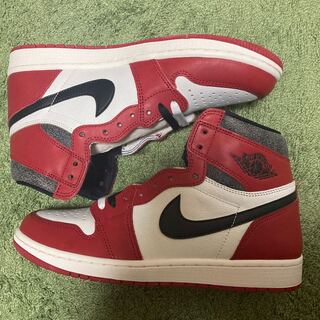 ナイキ エアジョーダン1 ハイ OG "ロスト&ファウンド/シカゴ" バーシティレッド/ブラック/セイル/ムスリン DZ5485-612 28cm