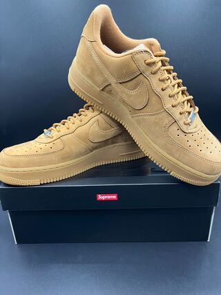 シュプリーム × ナイキ エアフォース 1 ロー "フラックス/ウィート" 27cm