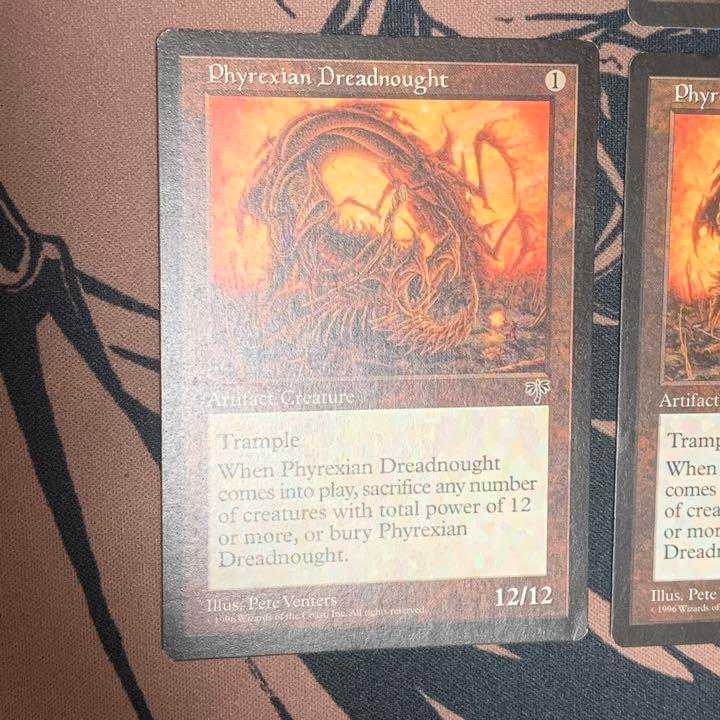 Set of 2 English Phyrexian Dreadnought Re-recorded Forbid Fiend Reflection #2