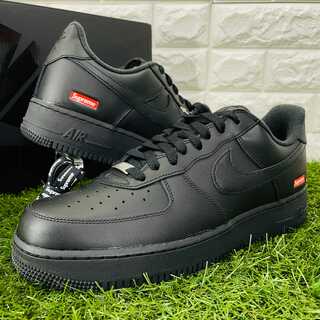 シュプリーム×ナイキ エアフォース1 Supreme NIKE AIR FORCE 1 LOW AF1 メンズスニーカー 黒 ブラック 26.5cm 送料込み CU9225-001 26.5cm