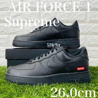 シュプリーム×ナイキ エアフォース1 Supreme NIKE AIR FORCE 1 LOW AF1 メンズスニーカー 黒 ブラック 26.0cm 送料込み CU9225-001 26cm