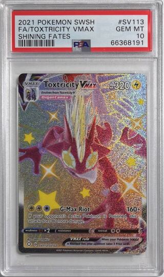 Pokémon Card SV113 Toxtricity VMax PSA 10 Full Art Shining Fates Kira English 1枚