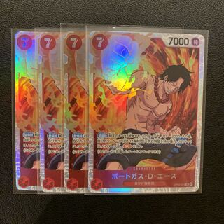 One Piece Card Portgas D. Ace Whitebeard Umi Pirates 4-Card Set