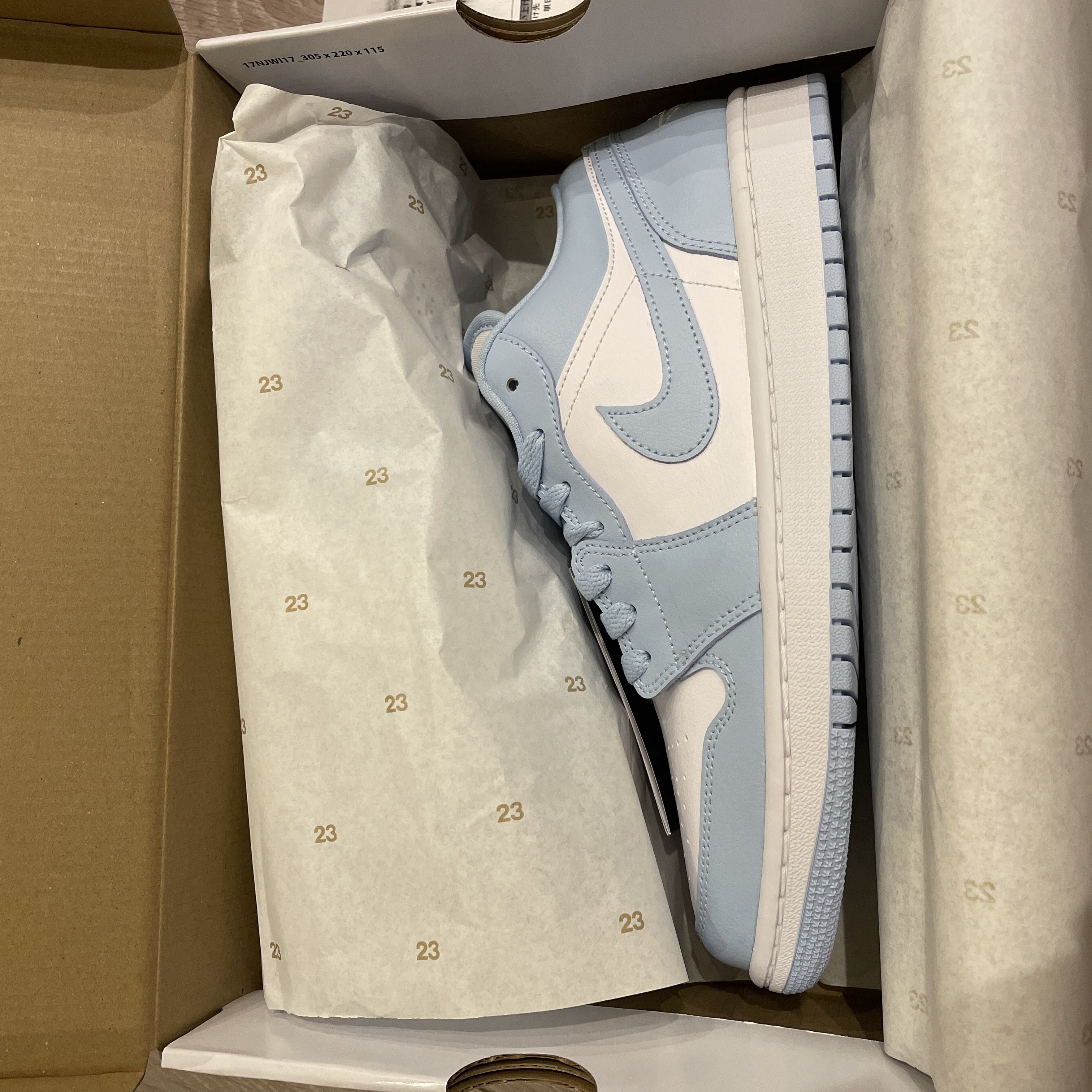 Nike Women's Air Jordan 1 Low "Aluminum" Ice Snubbull/Ho Wight DC0774-141 27.5cm