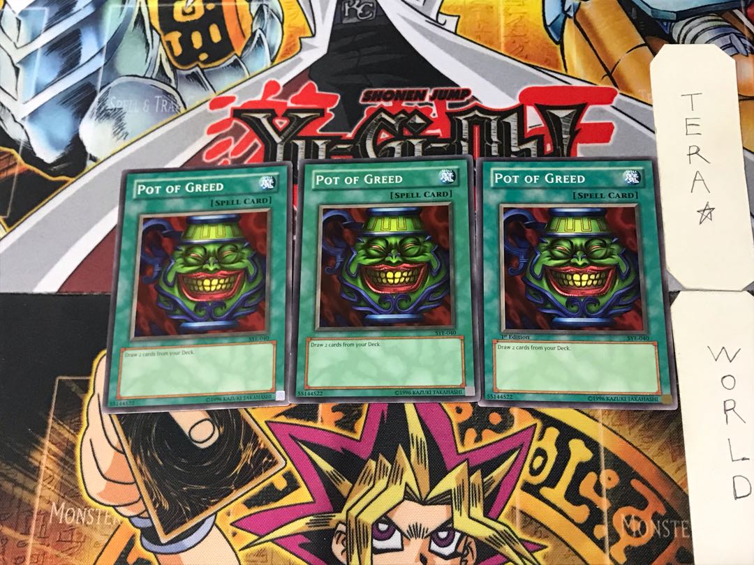 English Pot of Greed 1 Normal, set of 3 Tera.