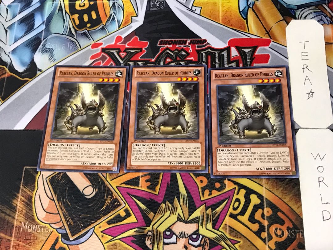 English version Earth Conqueror Dragon - Reactan 4 Normal, set of 3 Tera.