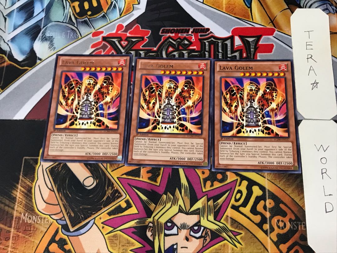 English Lava Golem 1 rare, set of 3 Tera.