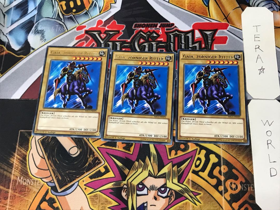 English Gaia The Fierce Knight 1 rare, set of 3 Tera.