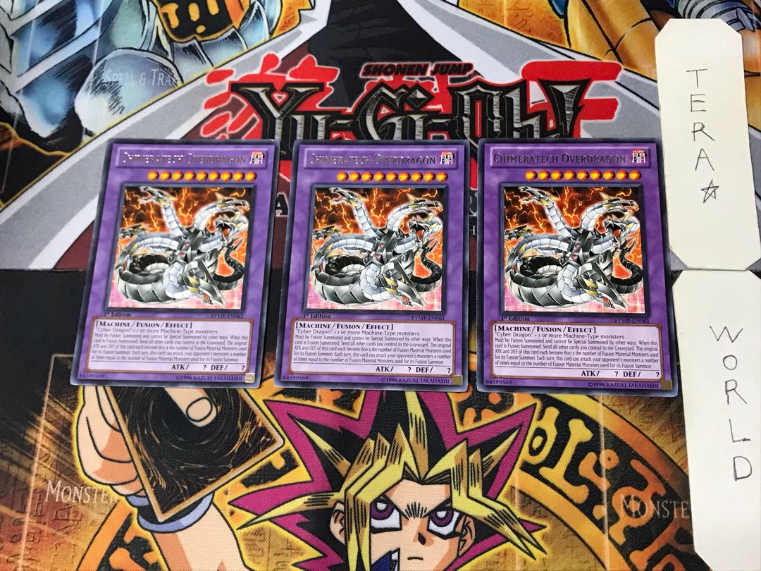 English Chimeratech Overdragon 5 Rare Set of 3 Tera.