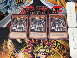 English Ancient Gear Golem 4 Black Rare Set of 3 Tera