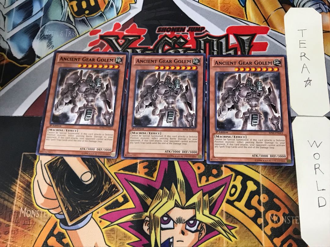 English Ancient Gear Golem 5 Black Rare Set of 3 Tera