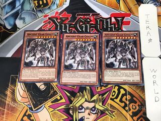 English Ancient Gear Golem 7 black rare, set of 3 Tera.