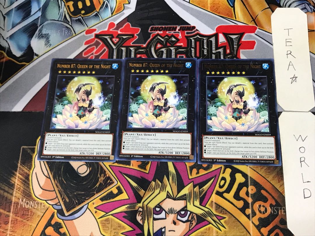 English Number 87: Queen of the Night 2 Gold Rare, set of 3 Tera.